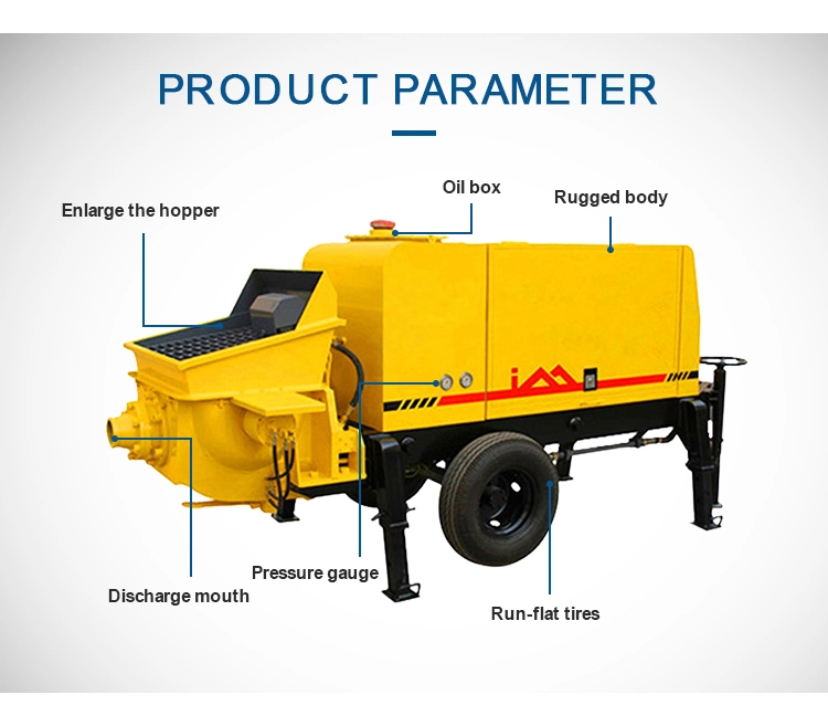 High-Strength Pumpcrete Machine Pumping Diesel Mortar Pump Concrete Pump Concrete Mixer