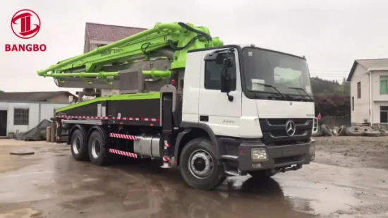 Zoomlion 38 mètres X jambe 140m3/H ont utilisé un camion de pompe à béton avec la certification ISO90001